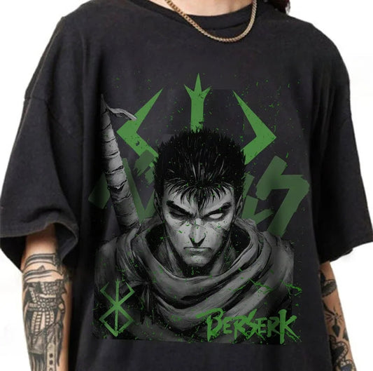 Berserk Anime T-shirt, Inspired Anime Guts Berserk T-shirt Black- Anime Gift La Capsule