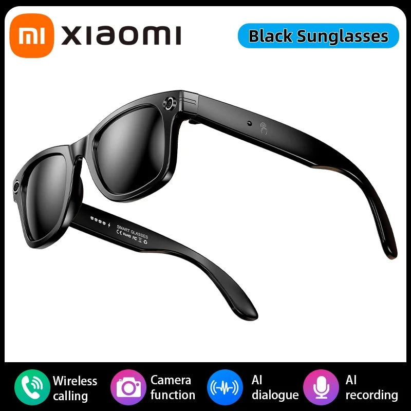 Lunettes intelligente Xiaomi AI HD Photo Vidéo Traduction simultanée 260mAh Grande Batterie Longue vie IP65 Lunettes Bluetooth Imprétées La Capsule